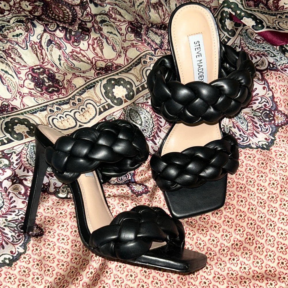 Steve Madden braided sandal heels size 7